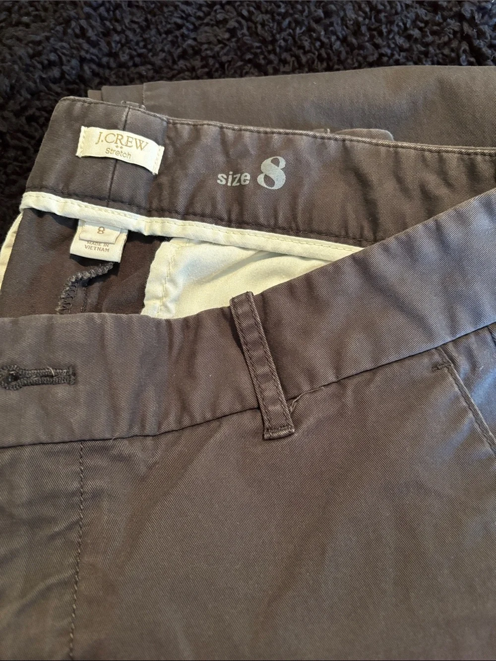 J. Crew women’s  Stretch Chinos in Dark gray